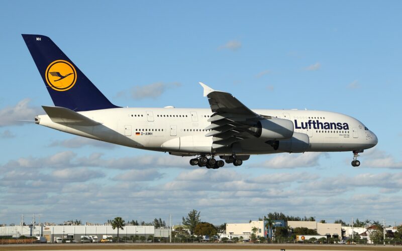 Lufthansa brought back the second Airbus A380 namely D AIMM from storage at TEV